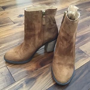 Franco Sarto Brown Suede Boots